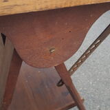 Drawing table wood and vintage metal