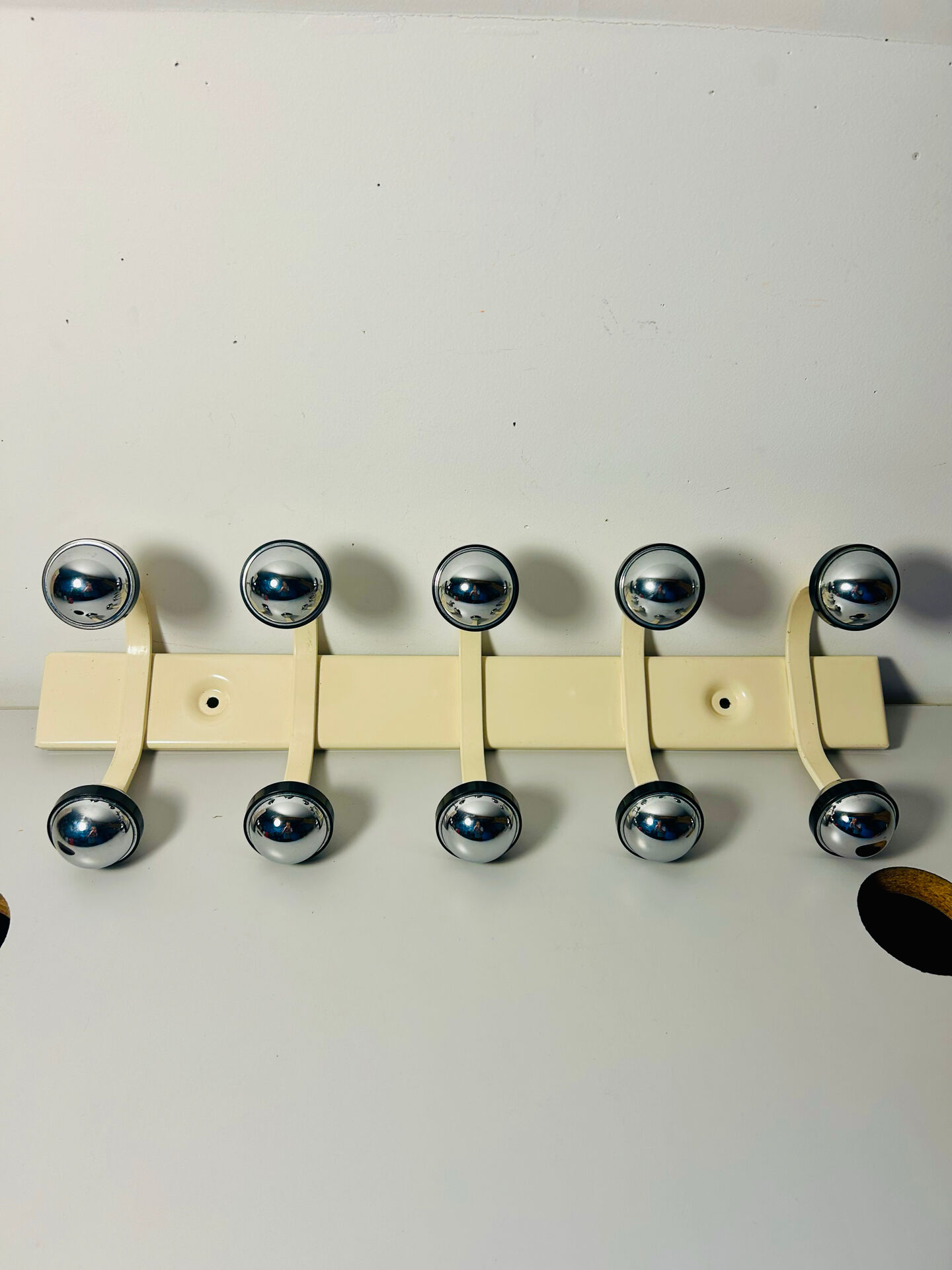 Space Age Metal Coat Rack 10 Balls Vintage 70s France