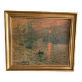 Cadre doré avec reproduction Claude Monet