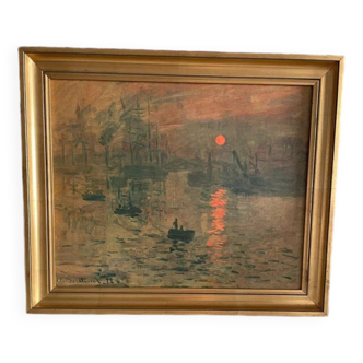 Cadre doré avec reproduction Claude Monet