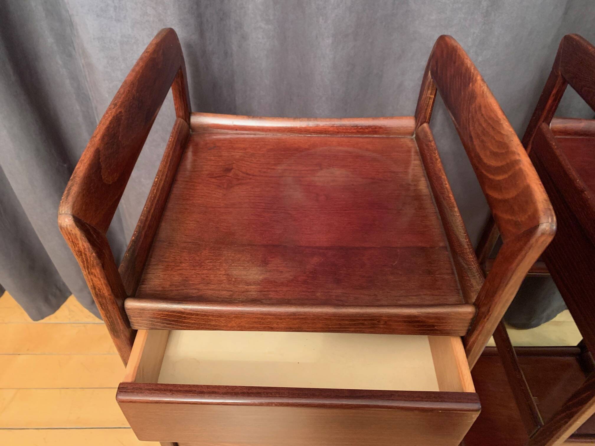 A pair of shelves and cabinets, 1970s