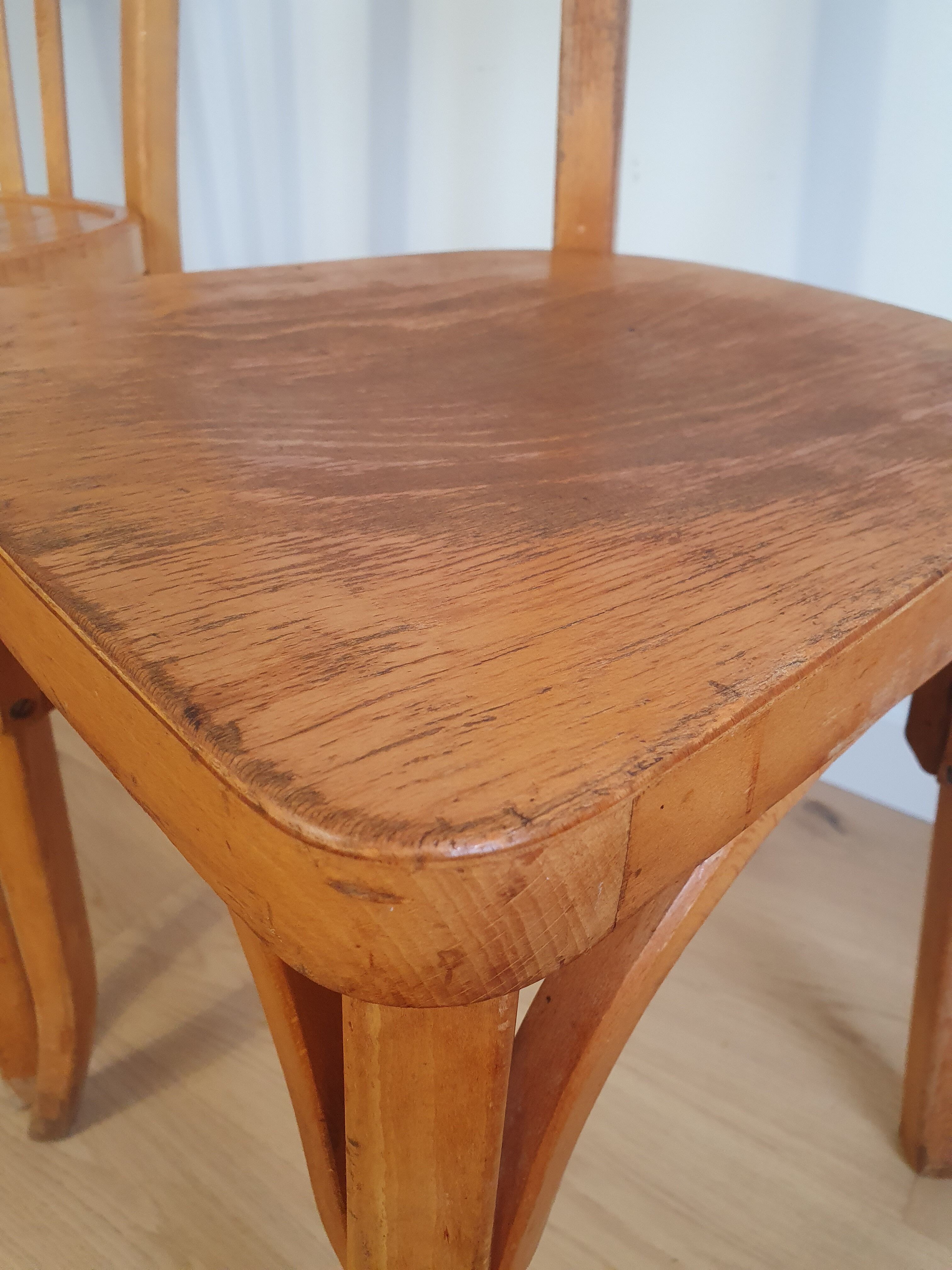 Pair of Baumann bistro chairs