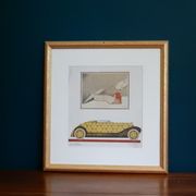 Art Deco illustration luxury car Delaunay Belleville by Charles Martin in 1924