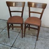 Pair of vintage bistro chairs in BAUMANN style