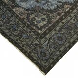 Overdyed Wool Vintage Handmade Carved Rug 172 cm x 267 cm