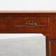 Art Deco carved oak Desk or Table with copper details, Belgium 1920s
