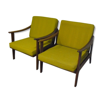 Pair of chairs Scandinavian style of the 1960s