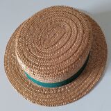 Straw hat Genuine boater hat made of natural straw