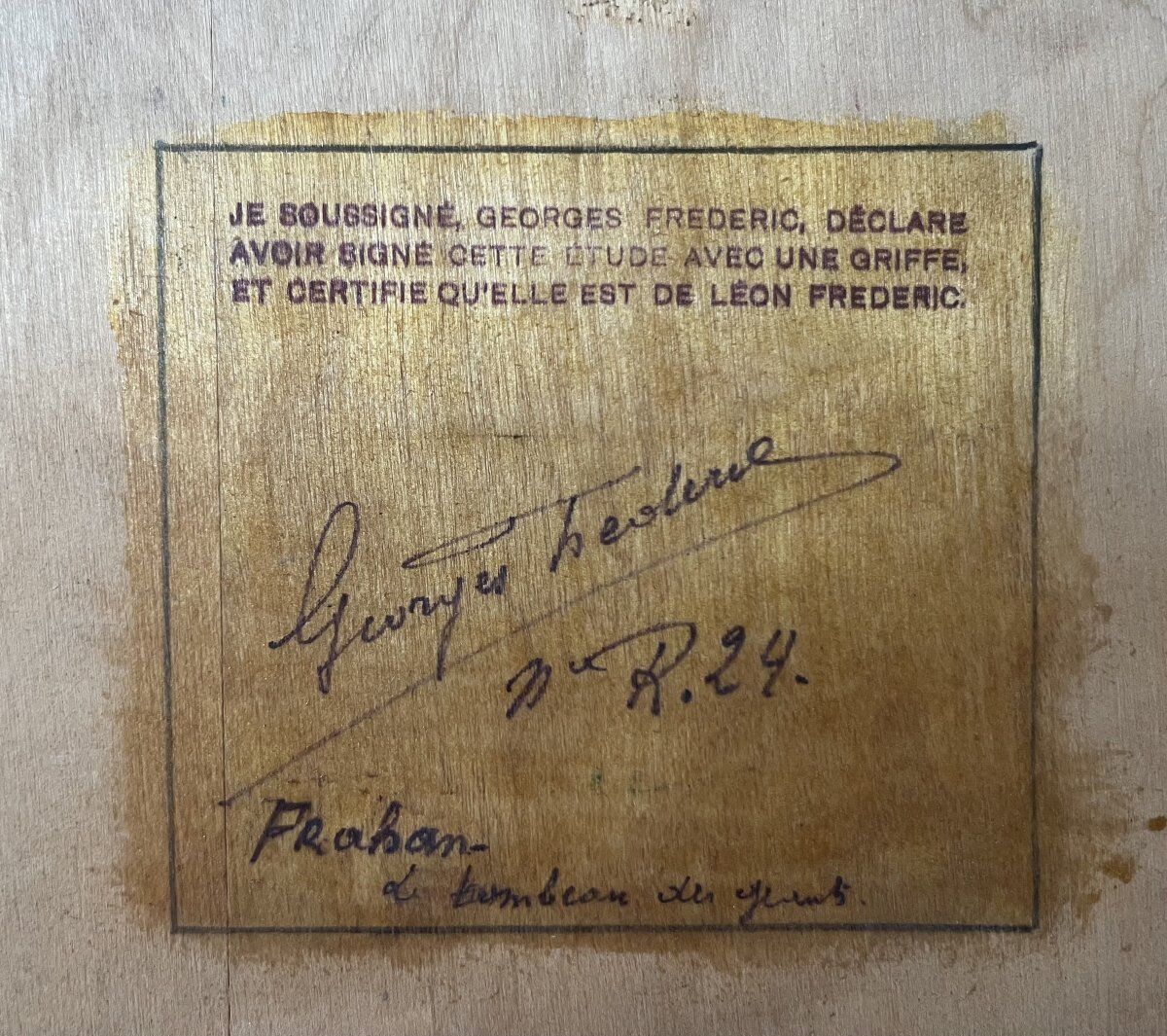 Léon Frédéric (1856–1940) The Tomb of the Giant circa 1910 Oil on panel signed