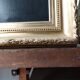 Painting Portrait of an ancient man 19th with gilded wooden frame