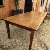 Large solid oak farmhouse table with two drawers 260 cm x 100 cm