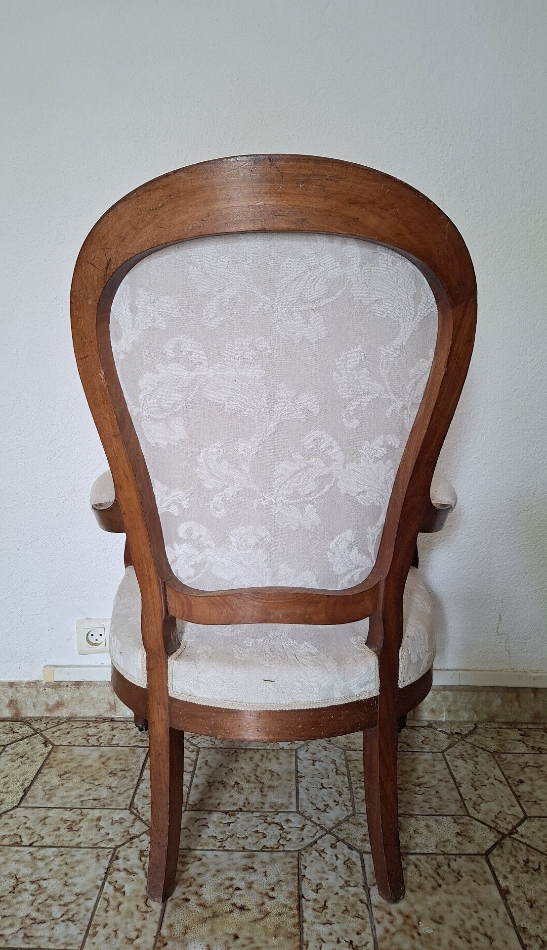 Louis-Philippe Cabriolet Armchair in Mahogany – 19th Century