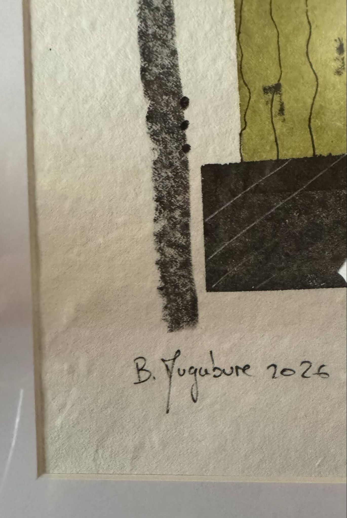 dessin abstrait encadré