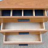 Uniflex-teak-leather sideboard