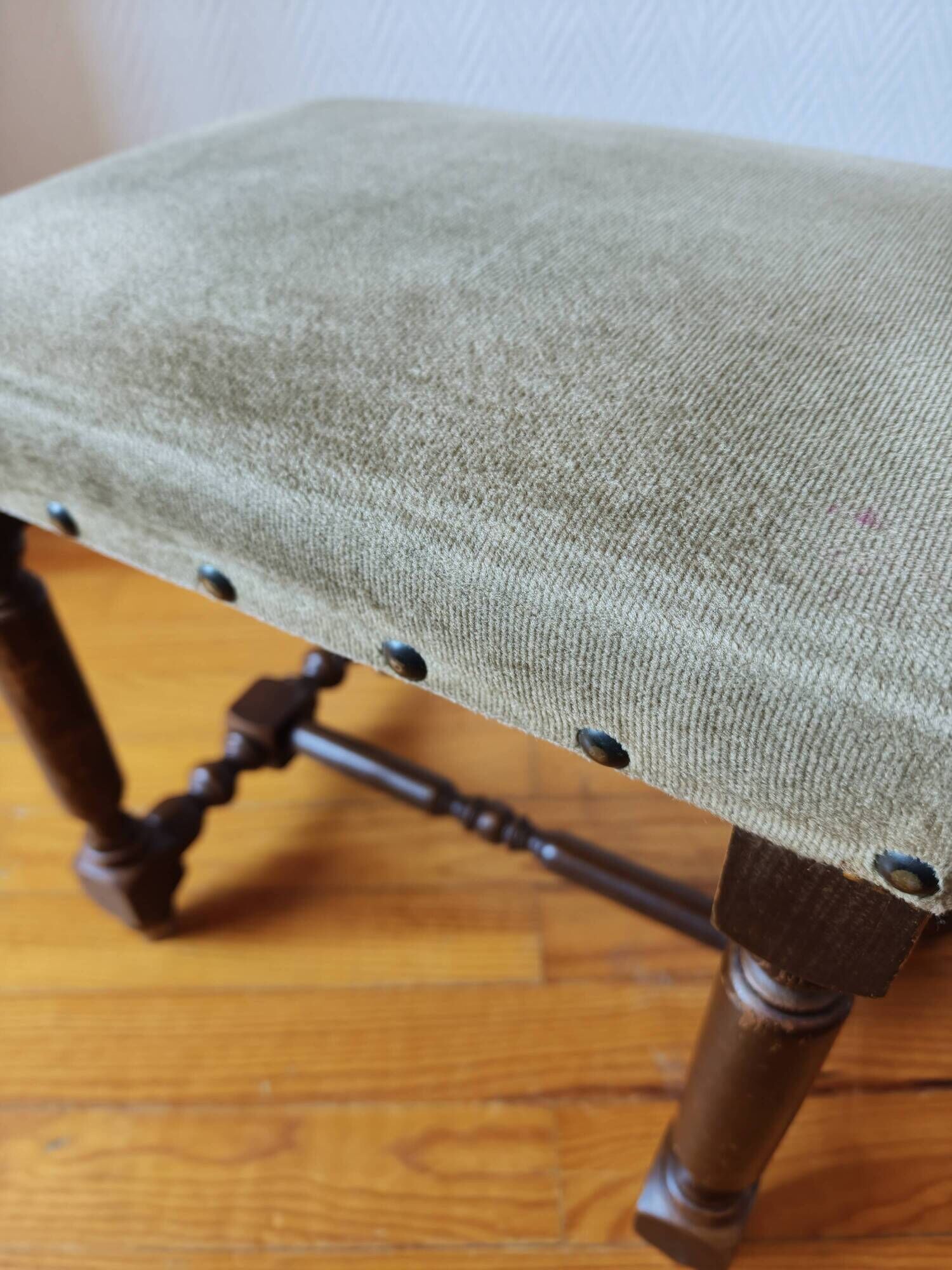 Pair of vintage Dutch stools with a patina – Wabi-Sabi spirit