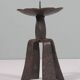 Hand forged vintage and brutalist candlestick