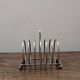 Vintage chrome metal toast rack with spirals