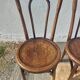 Set of 5 Buchon bistro chairs in curved wood