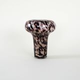 Glass leopard print vase, Italian design, 1970s, made in Italy