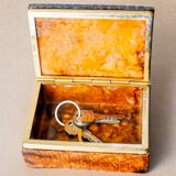 Boîte de vanité imitant l'albâtre de style Régence par Romano Bianchi, Italie, années 1970