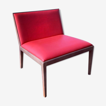 Fauteuil Andreu World en skaï rouge