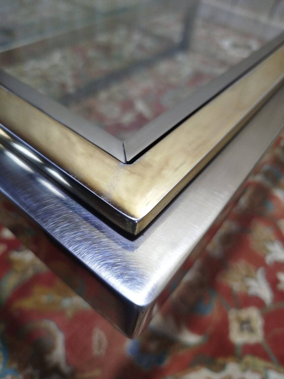 Table basse en verre par Willy Rizzo