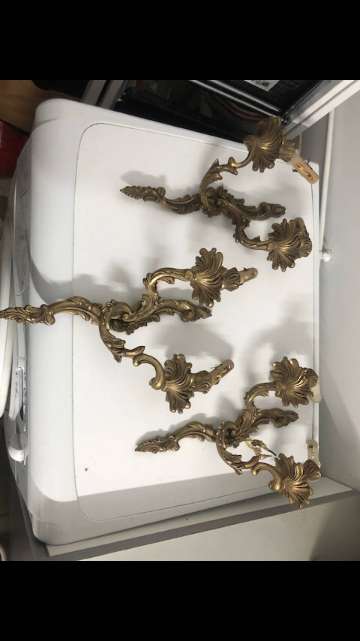 Antique bronze wall sconces