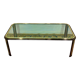 Glass coffee table, chromed steel, Design Italy 1960