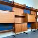 Mid-Century Modern modular wood bookcase from 50s