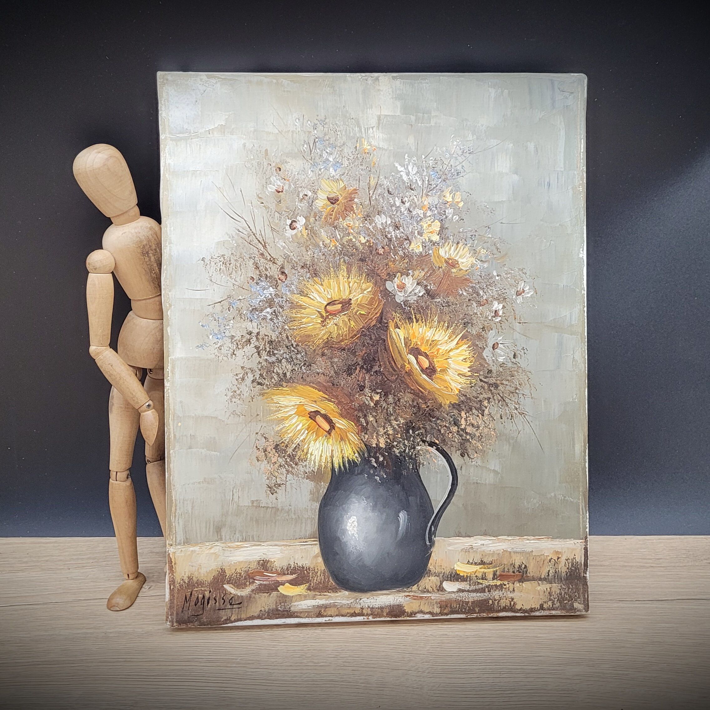 Painting on canvas Flowers Mogisse