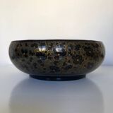 Antique black lacquered wooden coupe with gold decoration - late 19th century