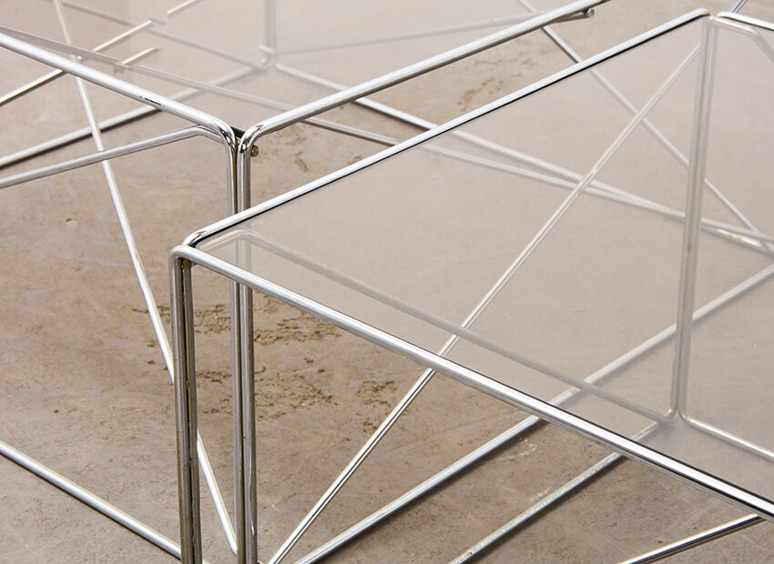 Set of isocele coffee tables france Max Sauze ca. 1970