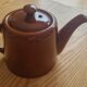 Vintage Chocolate Brown Glazed Stoneware Teapot