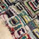 Colorful Boucherouite Berber rug - 153 x 157 cm