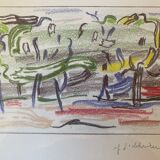 Lithograph - Roy Lichtenstein - Red Sky