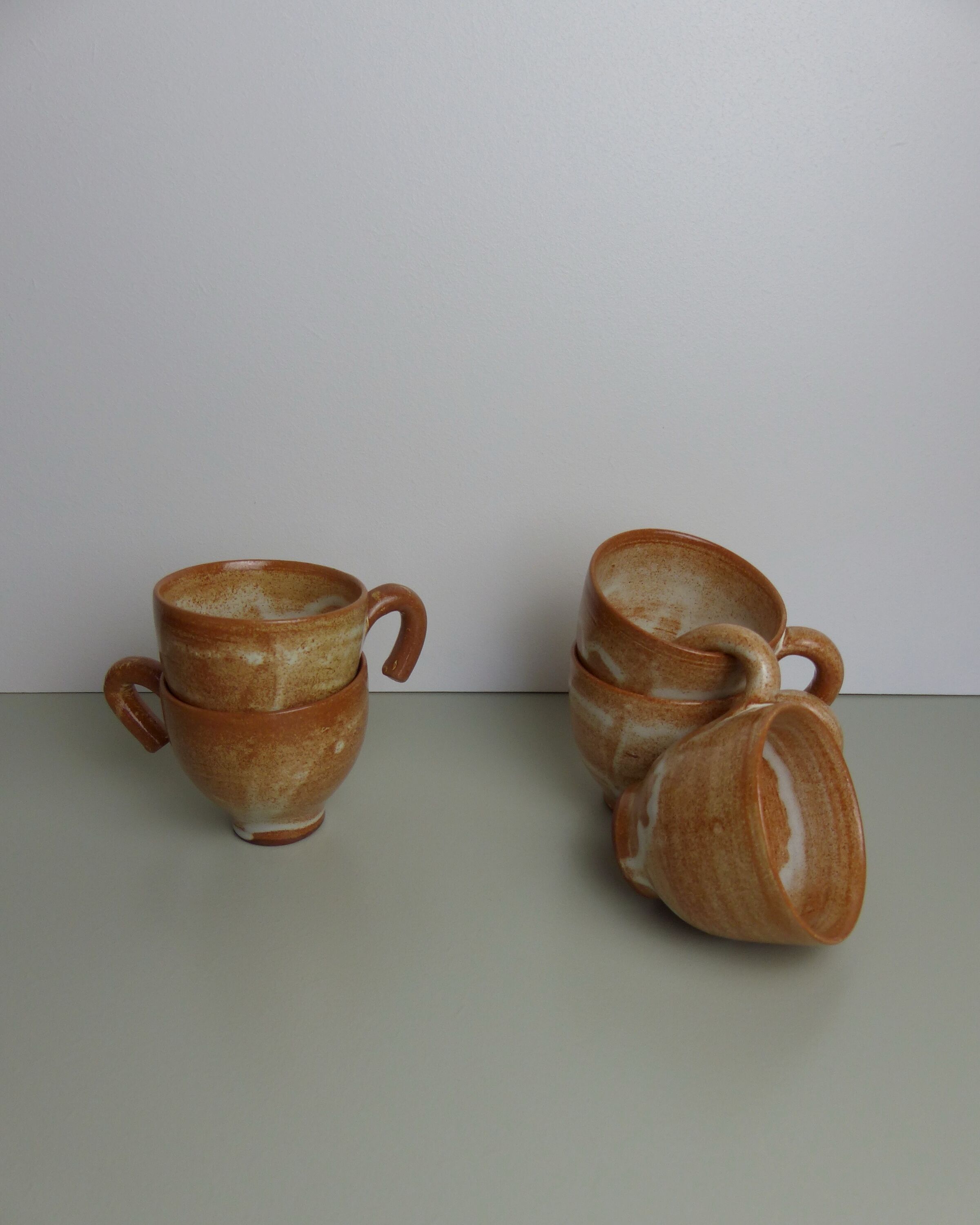 Set of 6 cups in Vallauris sandstone