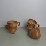 Set of 6 cups in Vallauris sandstone