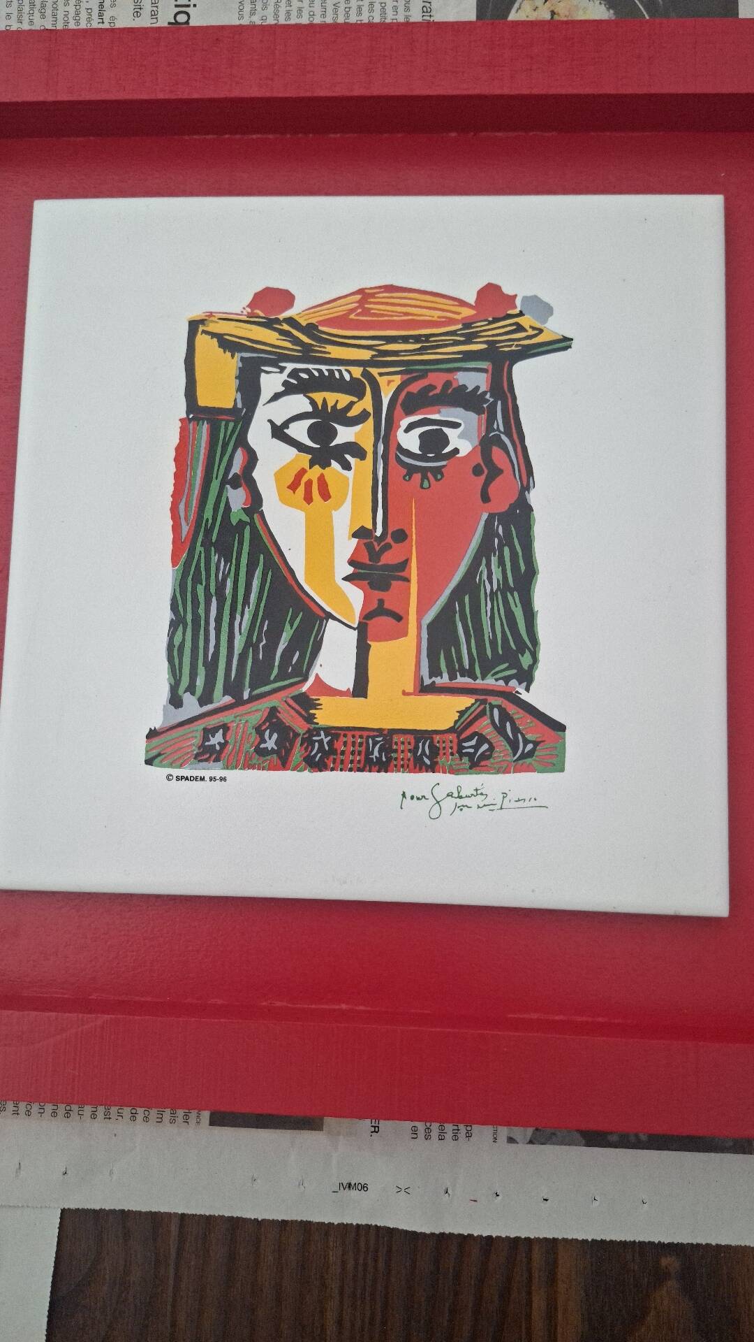 Cubist Table Ceramic Picasso (After)