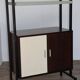 Bibliothèque vintage modulable en bois et métal, 1960