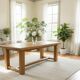 XL vintage dining table in solid wood