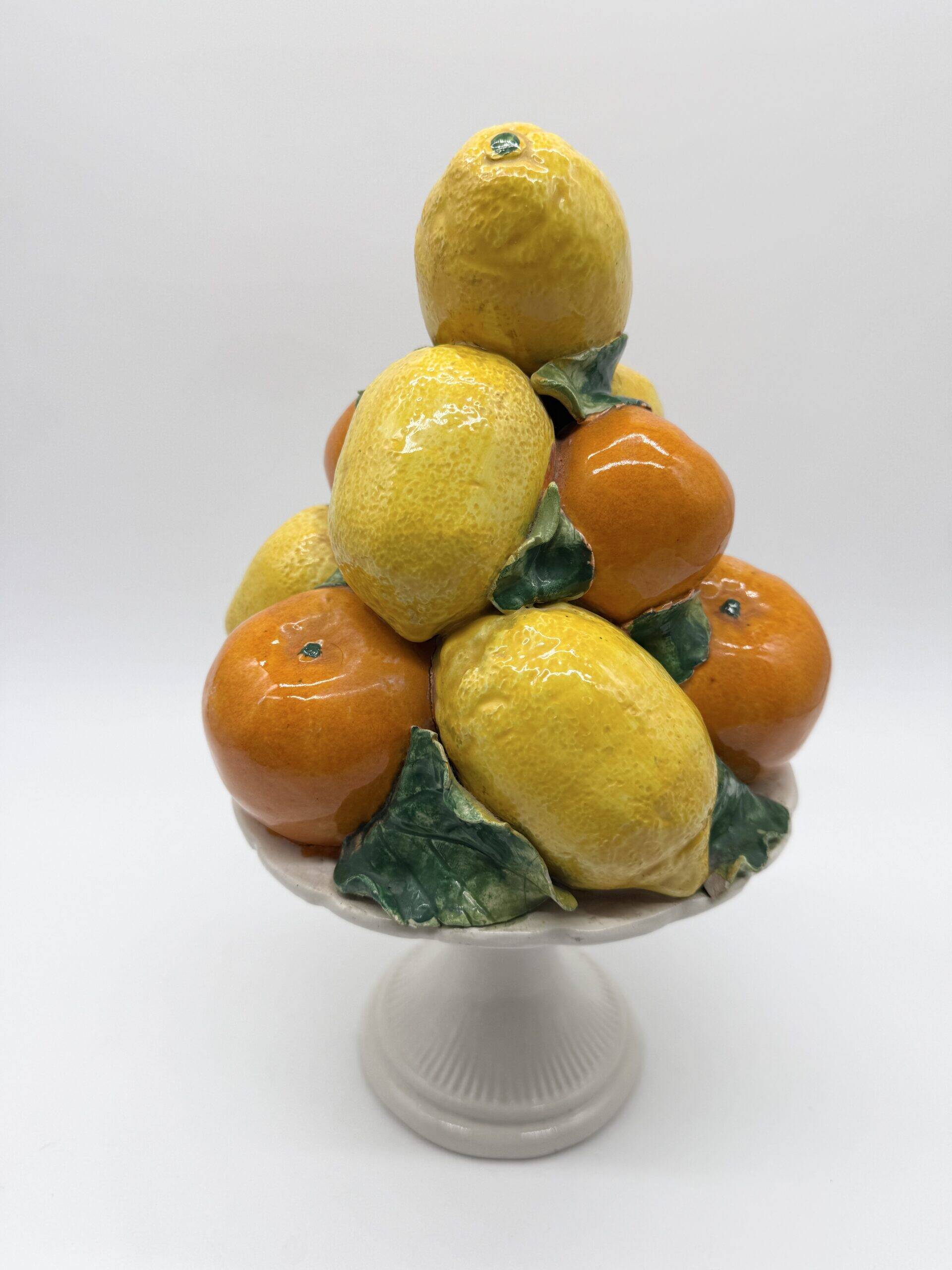 Majolica centrepiece – "Citrus Basket", Italy 1960s