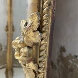 Louis Philippe Flowered Mirror 19th 84x150cm