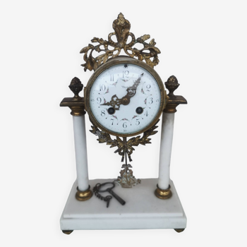 Louis XVI style marble portico clock