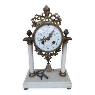 Louis XVI style marble portico clock