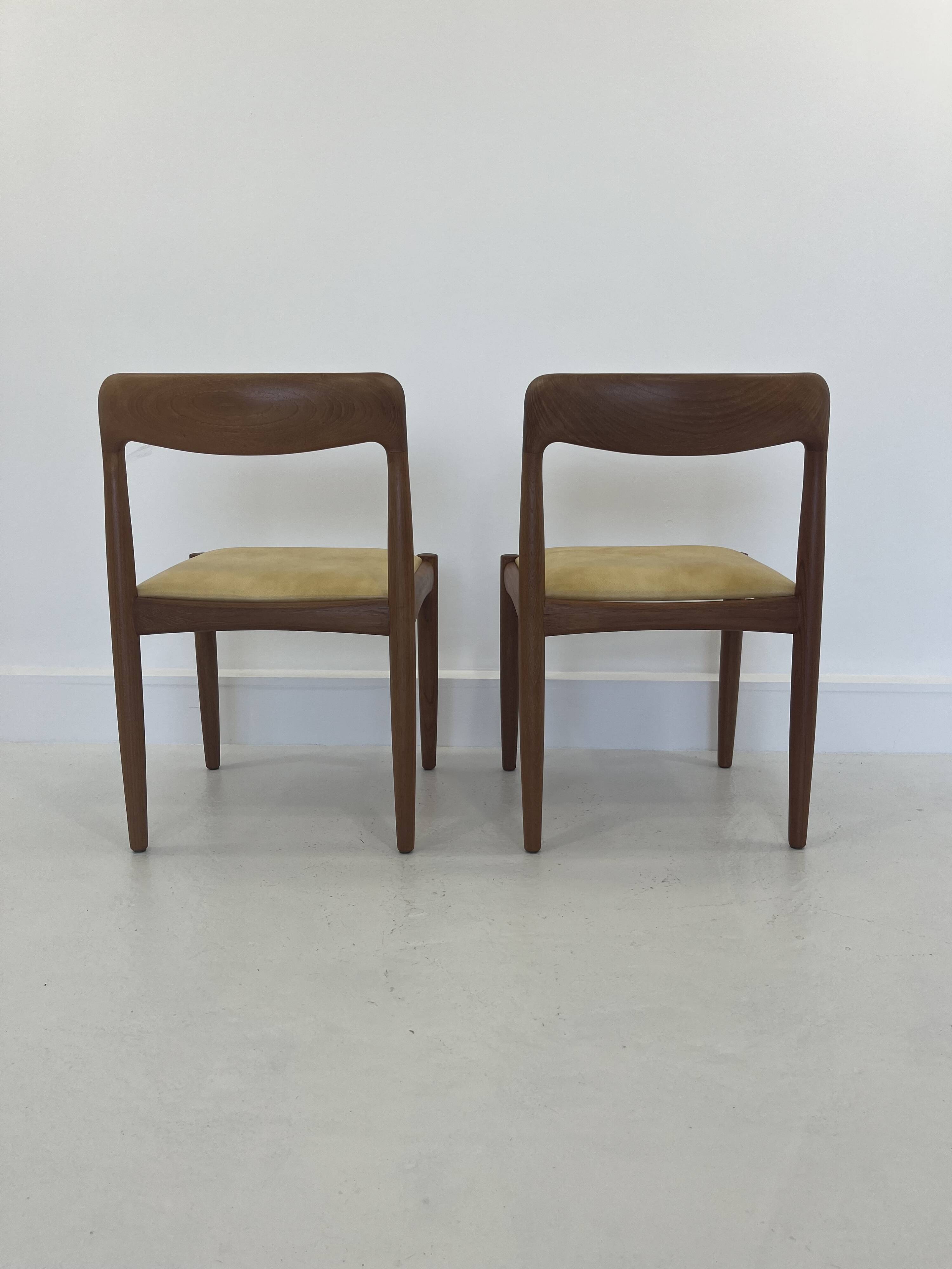 Vintage Danish Dining Chairs in Teak by H.W. Klein for Bramin, Set of 2