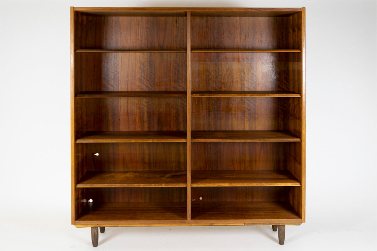 Hundevad rosewood bookcase, made in Denmark 1960s, marked