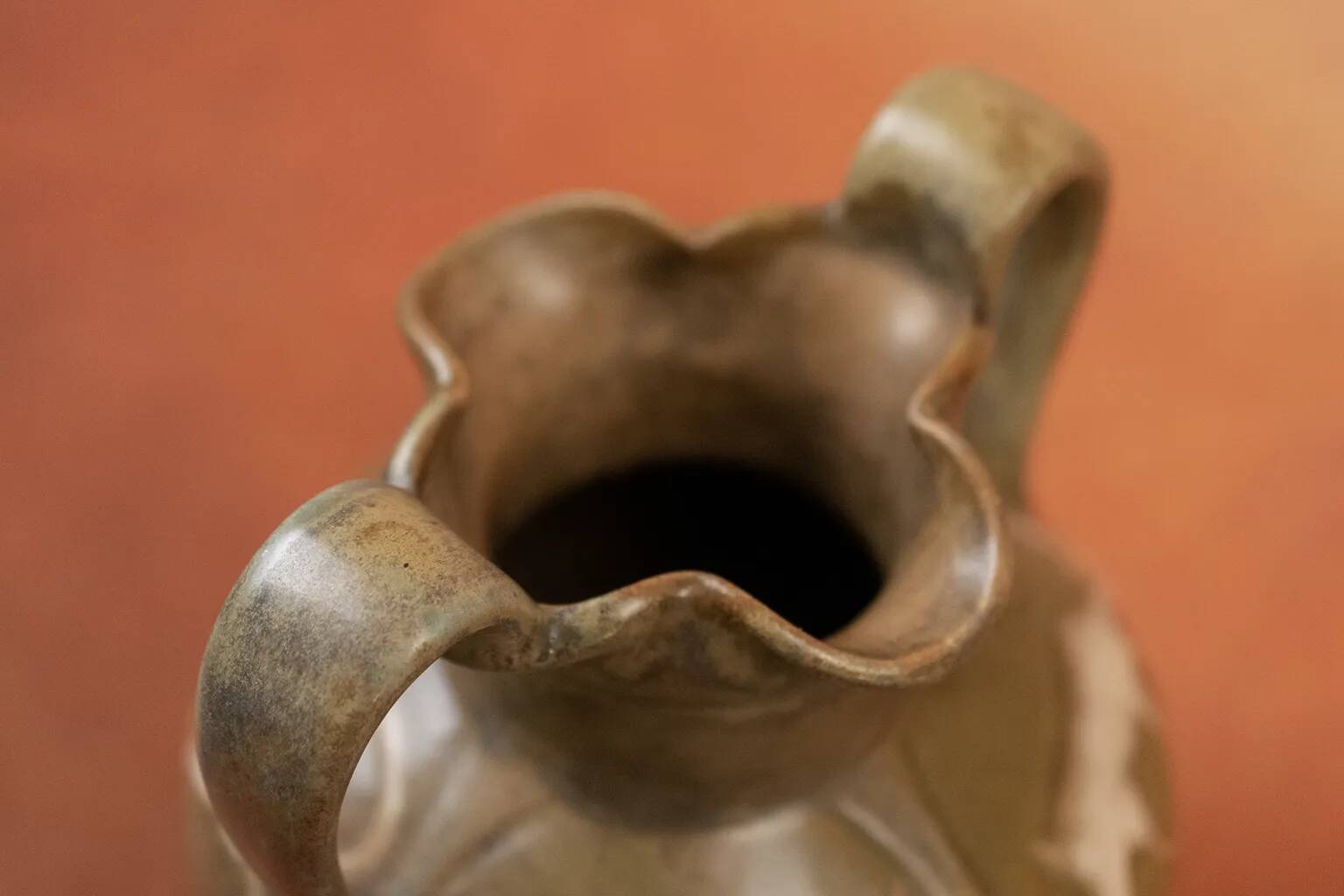 Art Nouveau glazed stoneware vase by Louis Lourioux - wolf mark