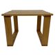 Vintage 1970s coffee table/side table, white oak slats slatted design