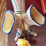 HB flowerpot in Quimper earthenware