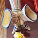 HB flowerpot in Quimper earthenware